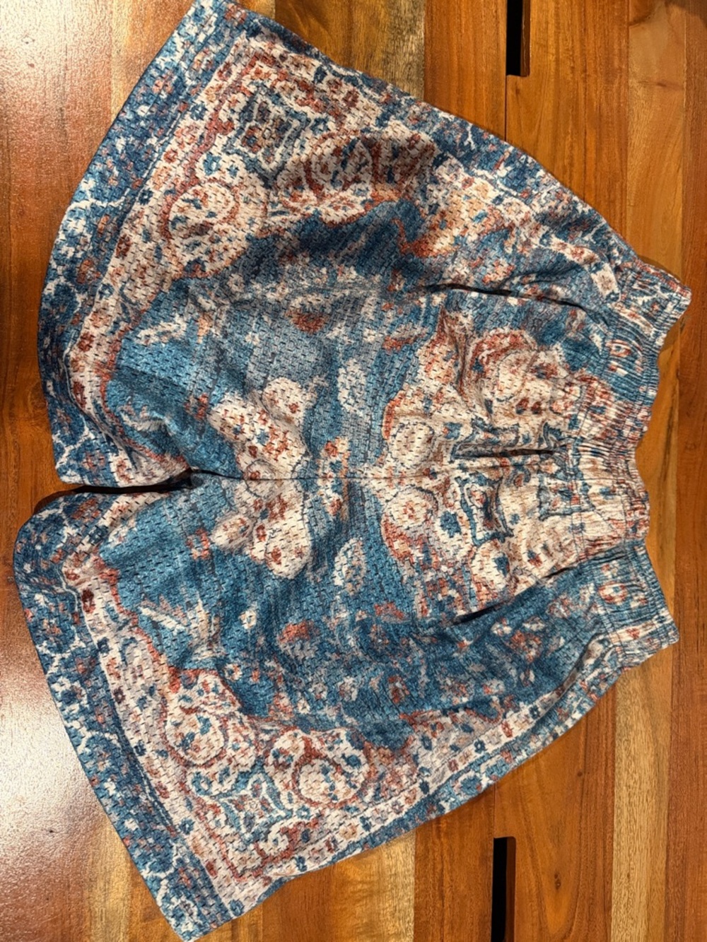 Inaka Power Blue Rug Print Shorts - Picture 4 of 4